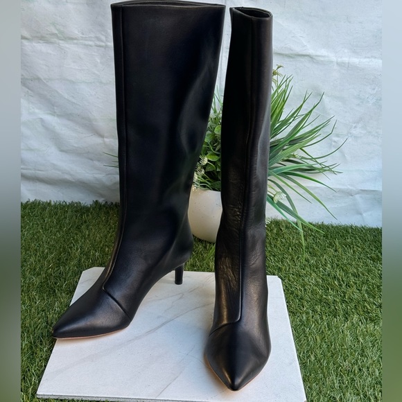 Loeffler Randall - Black Leather Calf High Kitten
Heel Boots size 5.5 - Picture 1 of 13